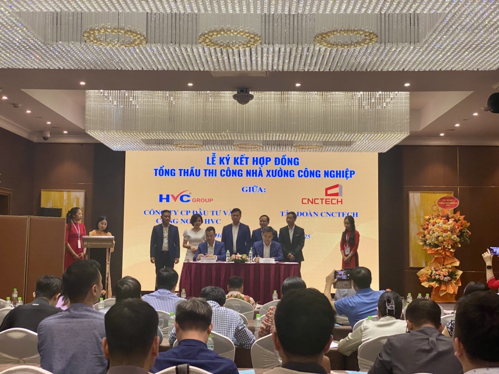HVC ký kết hợp đồng Tổng thầu thi công nhà xưởng công nghiệp với CNCTech, khẳng định năng lực triển khai dự án lớn