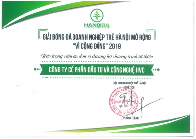 HVC Group ủng hộ chương trình từ thiện vì cộng đồng do Hội Doanh nghiệp trẻ Hà Nội tổ chức