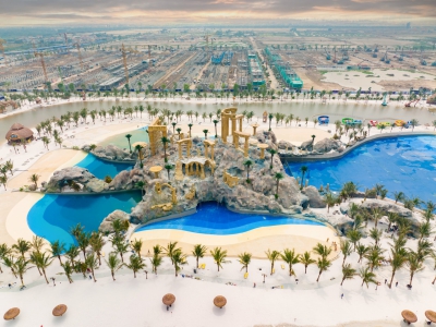 HVC Group thi công công nghệ thác nước giả và công nghệ tạo mặn tại Vinhomes Dream City