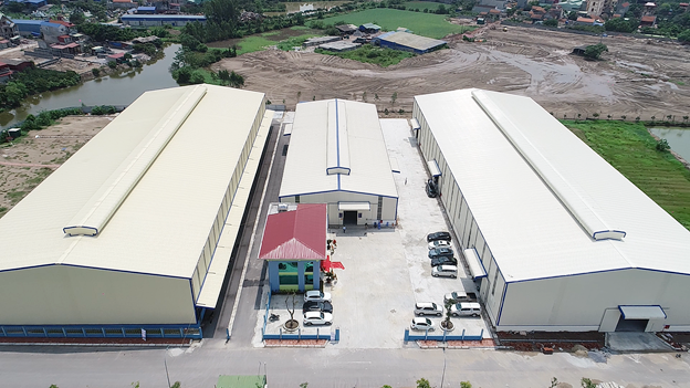 Giai đoạn I nhà máy HVC Hưng Yên đã hoàn thành nhìn từ trên cao