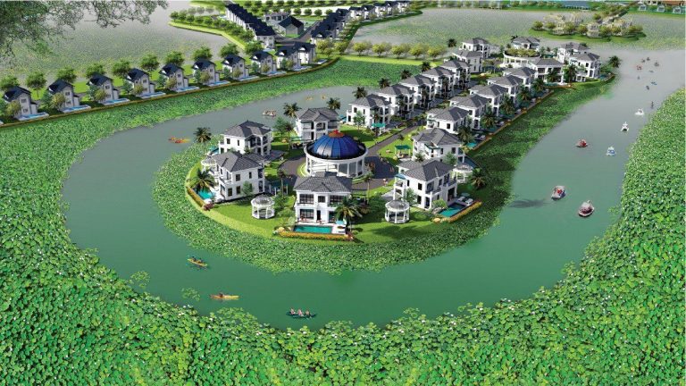 Hàng trăm bể bơi tại dự án Vườn Vua Resort & Villa Phú Thọ