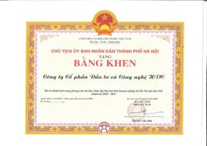 Bằng khen của Chủ tịch UBND Thành phố Hà Nội năm 2021