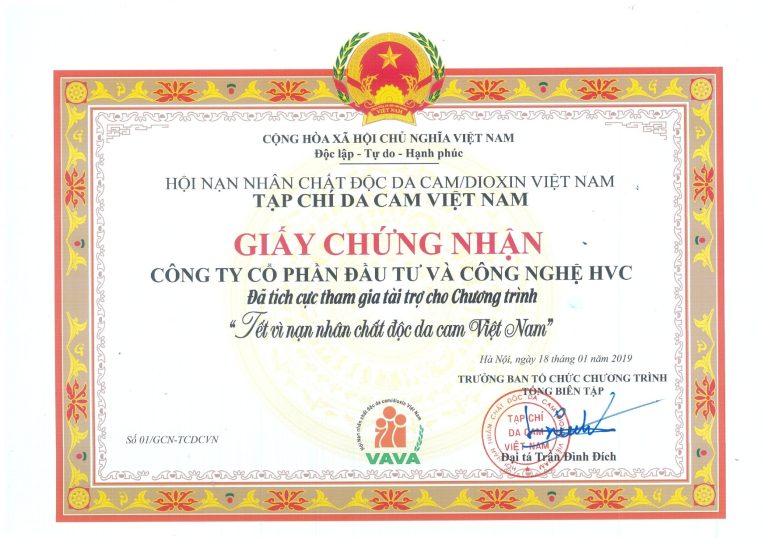 HVC ủng hộ chương trình "Tết vì nạn nhân chất độc da cam Việt Nam"