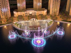 Van Phuc City: HVCgroup provides equipment, constructs and renovates water music works on Dai Nhat lake