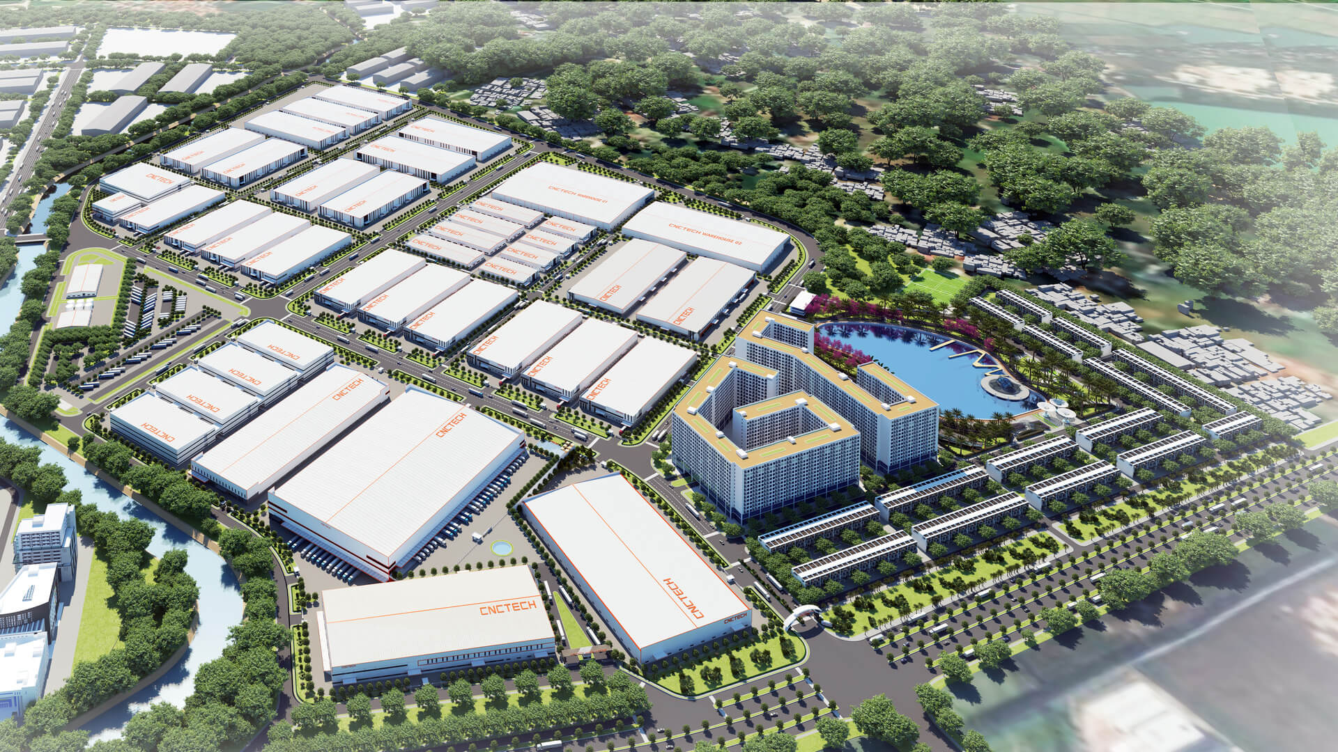 Tổng thầu xây dựng nhà xưởng công nghiệp tại CNCTech Dream