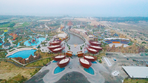 toan canh cong vien nuoc tu Flycam